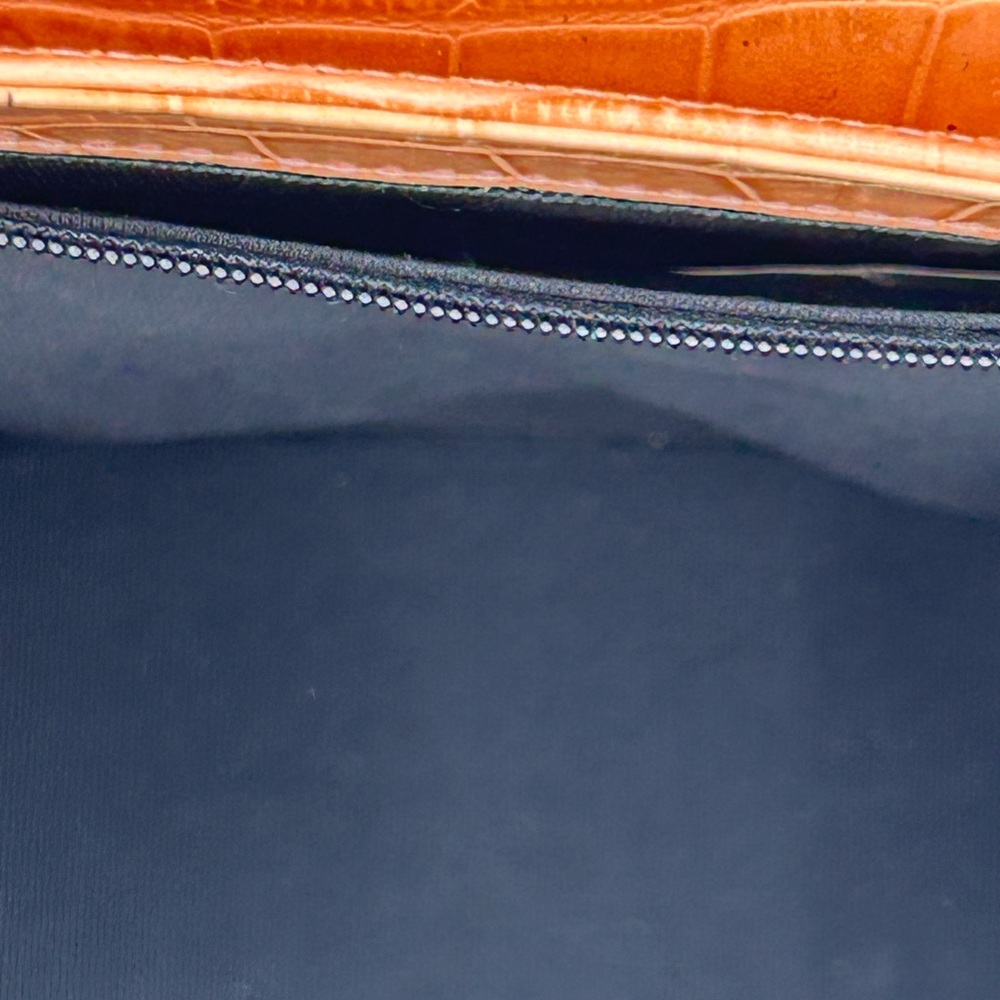 Escada Tan Crocodile-Embossed Crossbody Bag - Picture 5 of 14